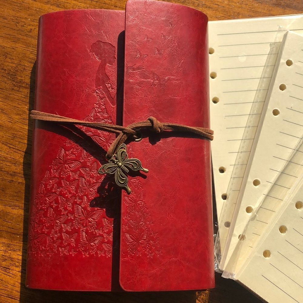 Embossed Red Journal w/Refills - Picture 2 of 4